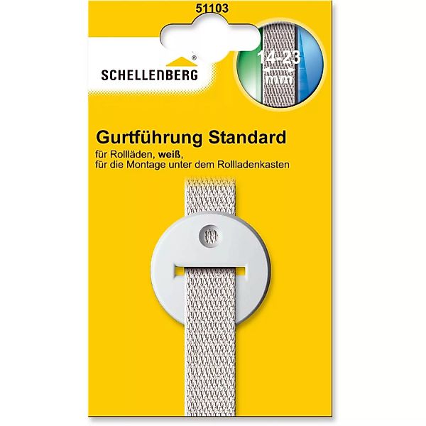 Schellenberg Rollladen-Gurtführung Standard Mini/Maxi 25 mm rund Weiß günstig online kaufen