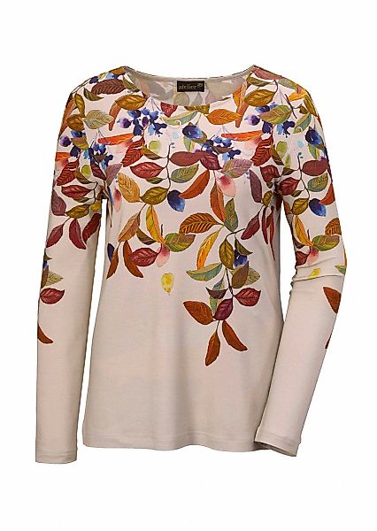 GOLDNER Longpullover "Kurzgröße Bezauberndes Druckshirt mit Motivdruck" günstig online kaufen