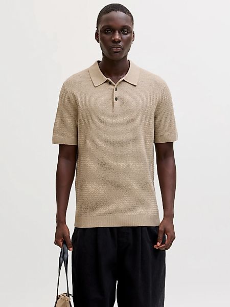 Jack & Jones Polokragenpullover "JPRBLURILEY KNIT POLO SS SN" Baumwolle, re günstig online kaufen