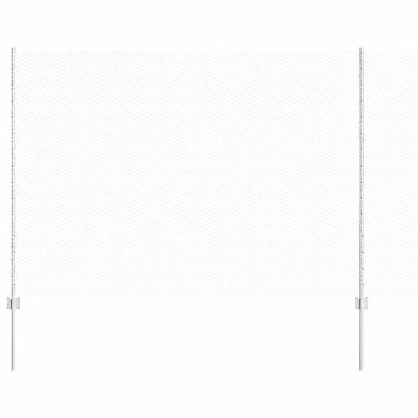 vidaXL Zaun mit Pfosten Silber 1,5 x 10 m Stahl 3336975 günstig online kaufen