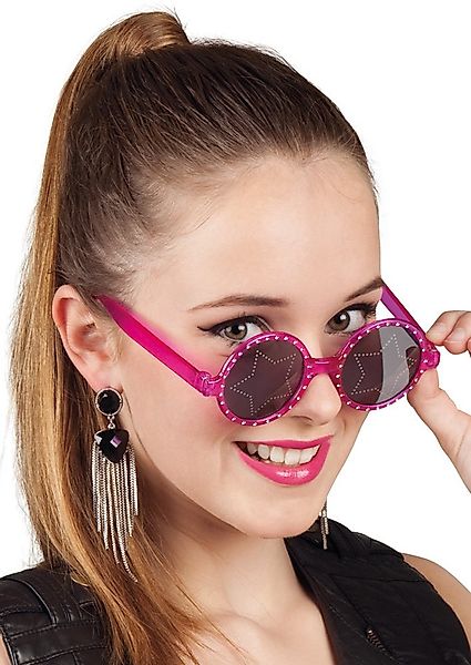 Boland Verkleidungsmaske Brille Pink Star günstig online kaufen