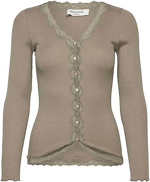 rosemunde Strickjacke Babette Silk Cardigan Vintage-Spitzenbesatz, günstig online kaufen