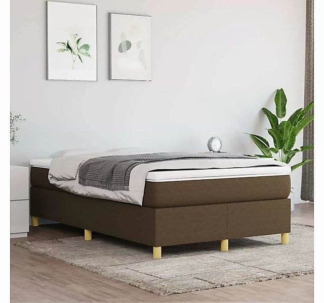 furnicato Bett Boxspringbett mit Matratze Dunkelbraun 120x200 cm Stoff günstig online kaufen