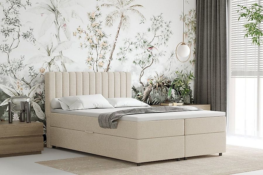 Homesy Boxspringbett EVEREST – Komfortables Doppelbett im modernen Design ( günstig online kaufen