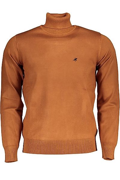 U.S. GRAND POLO Strickpullover Elegantes Herren Langarmshirt Braun mit Roll günstig online kaufen
