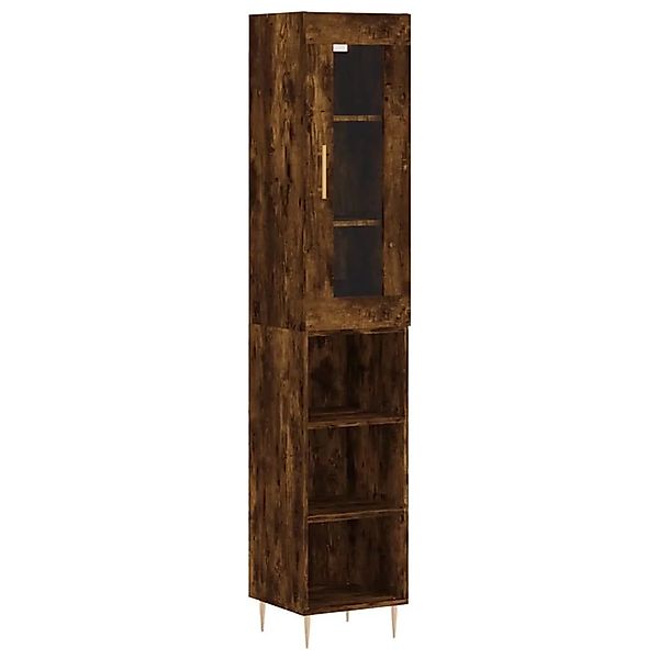 vidaXL Highboard Räuchereiche 34,5x34x180 cm Holzwerkstoff 3199358 günstig online kaufen