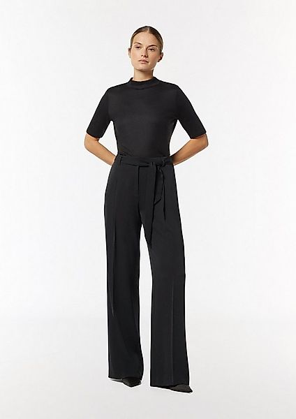 comma Chinos Hose Wide-Leg-Hose mit Bindegürtel günstig online kaufen