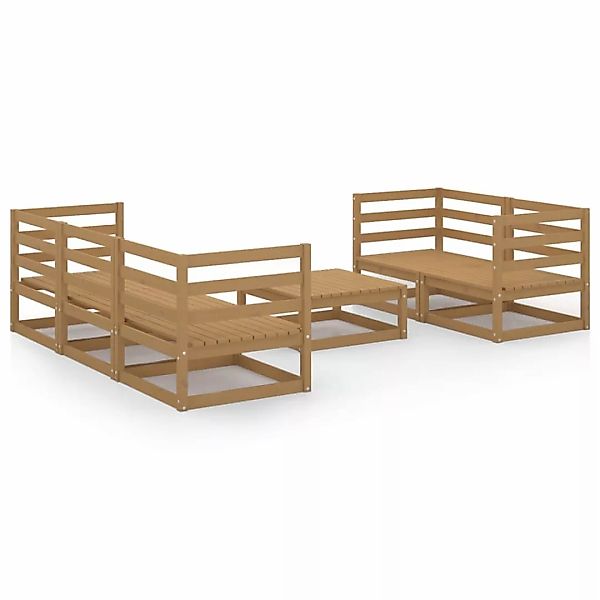 6-tlg. Garten-lounge-set Honigbraun Massivholz Kiefer günstig online kaufen