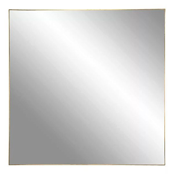 Quadratischer Wandspiegel in Messingfarben Metallrahmen günstig online kaufen