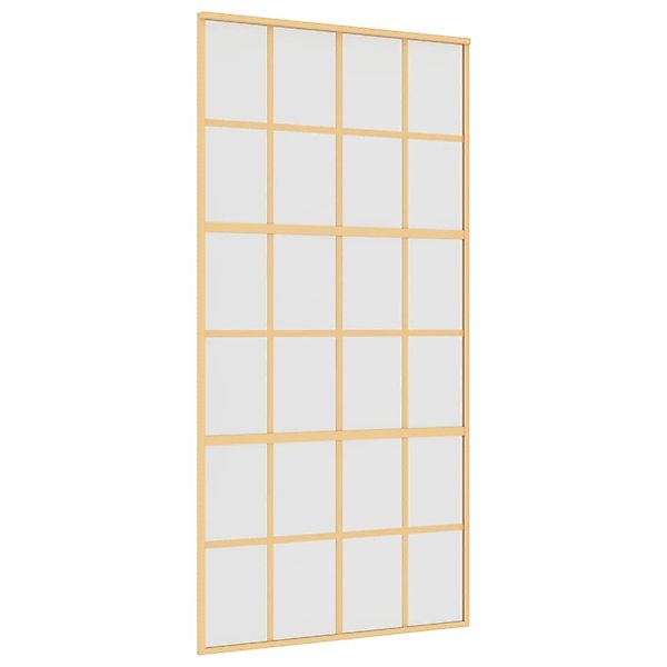 vidaXL Schiebetür Golden 102,5x205 cm Matt ESG-Glas und Aluminium 155177 günstig online kaufen