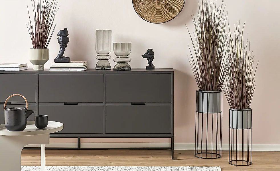 HOME STORY Deko Skulptur Gesicht   ¦ schwarz ¦ Polyresin (Kunstharz) ¦ Maße günstig online kaufen