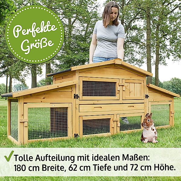 Zooprinz Kleintierstall Dorf Alm mit Doppelauslauf günstig online kaufen