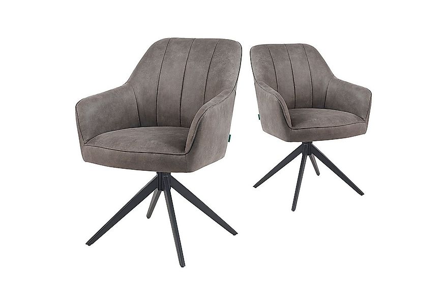 DUBI Möbel Polsterstuhl Mika-Timo 2er-Set, Federkern, pulverbeschichtet, 36 günstig online kaufen