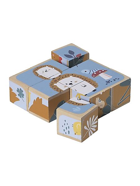 vertbaudet Puzzle Baby Tierpuzzle mit Holzwürfeln, günstig online kaufen