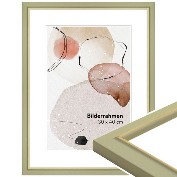 WANDStyle Bilderrahmen H340, Hellgrün, aus Massivholz günstig online kaufen