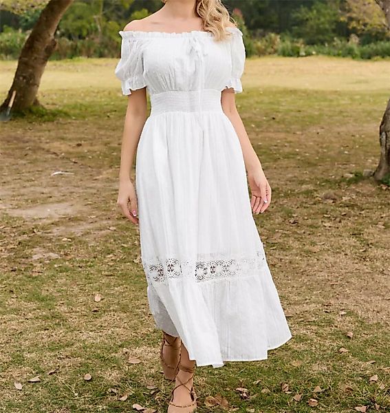 AFAZ New Trading UG Sommerkleid Damen Renaissance Kleider Schulterfrei Puff günstig online kaufen