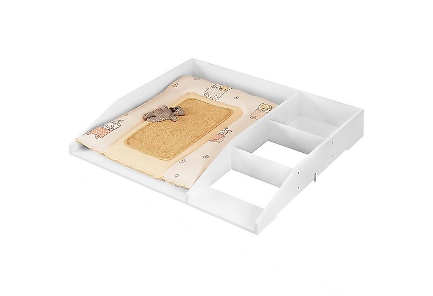 Woltu Wickelaufsatz, für Kommode mit Tiefe 47,5-50 cm Breite ab 80 cm, Weiß günstig online kaufen