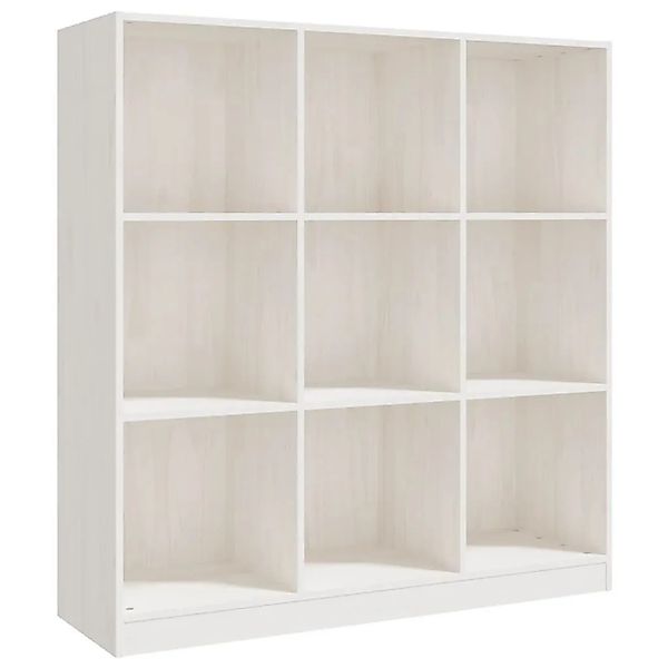 vidaXL Bücherregal/Raumteiler Weiß 104x33,5x110 cm Massivholz Kiefer 809973 günstig online kaufen
