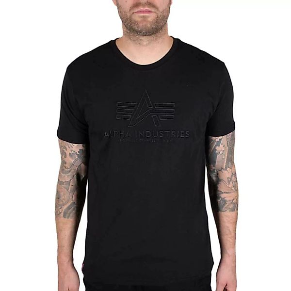 Alpha Industries Basic Embroidery Kurzärmeliges T-shirt S Black / Black günstig online kaufen