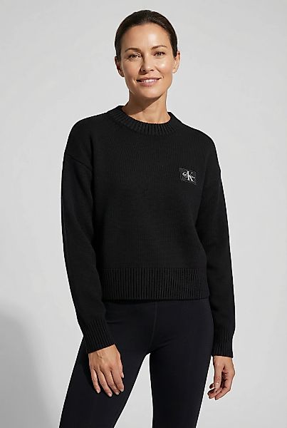 Calvin Klein Jeans Strickpullover breite Rippbündchen, Feinstrickqualität, günstig online kaufen