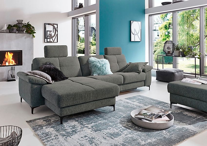 3C Carina Ecksofa »Burnaby L-Form«, 2 Kopfstützen, optional mit Schlaf- und günstig online kaufen