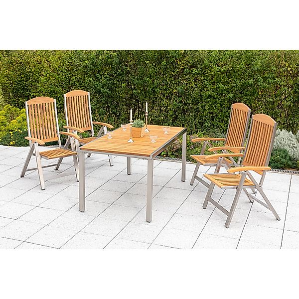 Merxx Keros Set 7-tlg. Gartentisch Ausziehbar 180/240 x 100 cm günstig online kaufen