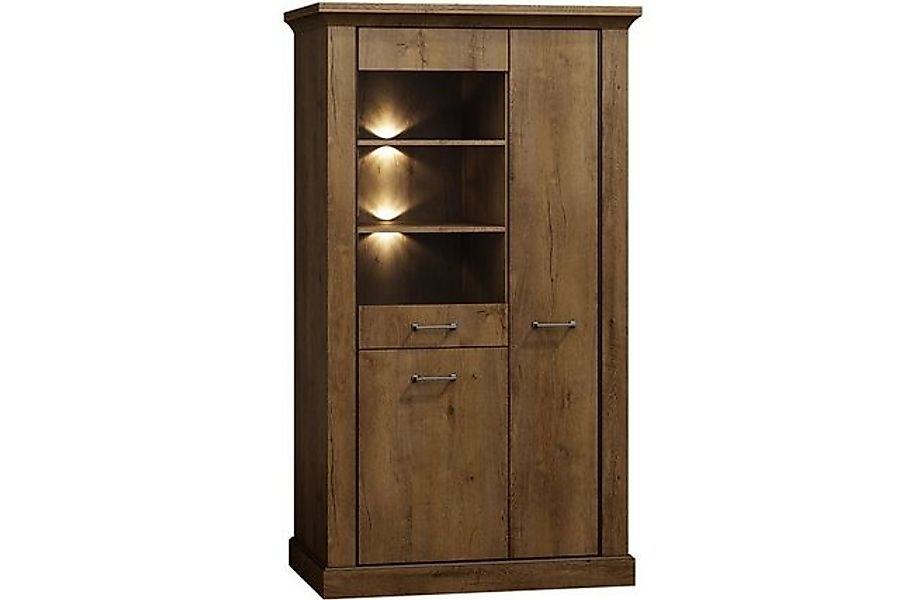 KONSIMO® Vitrine VETIS Vitrine mit Türen, vintage, mit Glastür günstig online kaufen