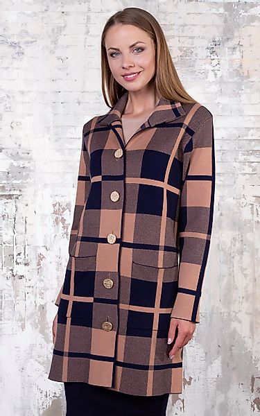 Passioni Cardigan Cardigan-Mantel in Kamel und günstig online kaufen