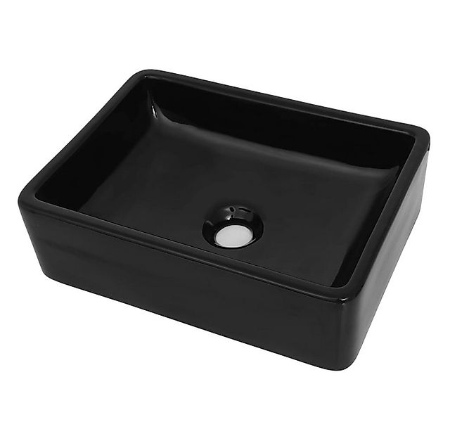vidaXL Waschbecken Waschbecken Keramik Rechteckig Schwarz 41 x 30 x 12 cm günstig online kaufen