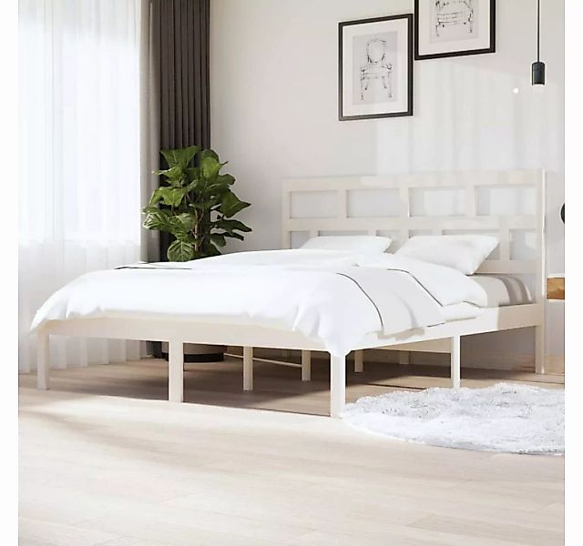 furnicato Bett Massivholzbett Weiß 140x200 cm günstig online kaufen