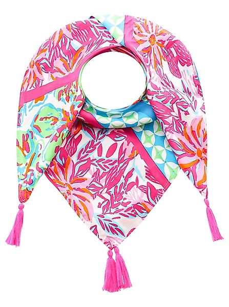 Zwillingsherz Modetuch "Hawaii Blume", mit Tasseln günstig online kaufen