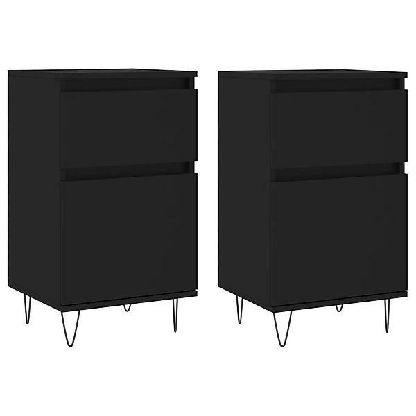 vidaXL Sideboard Sideboards 2 Stk. Schwarz günstig online kaufen