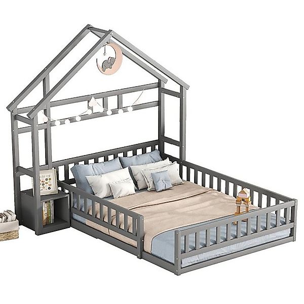 REDOM Kinderbett Funktionsbett Doppelbett (Flachbetten, Hausbetten mit Gelä günstig online kaufen