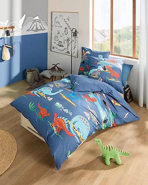 Kaeppel Kinderbettwäsche "Dinosaurus" 2 Stk. tlg. Mit Dinosaurier günstig online kaufen