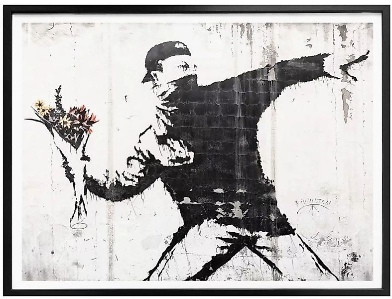 Wall-Art Poster "Graffiti Bilder Der Blumenwerfer", Menschen, (1 St.) günstig online kaufen