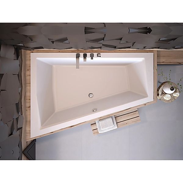 Bad Land Badewanne Eckwanne INTIMA SLIM 170x125 Links Ablauf Füße günstig online kaufen