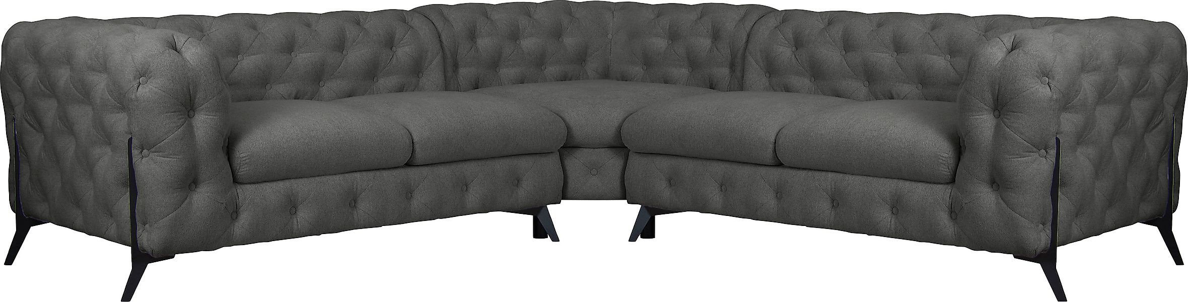 Home affaire Chesterfield-Sofa »Amaury L-Form« Chesterfield-Optik, Breite/T günstig online kaufen