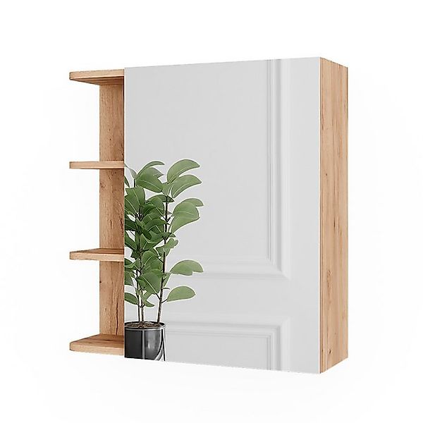 Vicco Spiegelschrank Fynn Goldkraft Eiche 62 x 64 cm günstig online kaufen