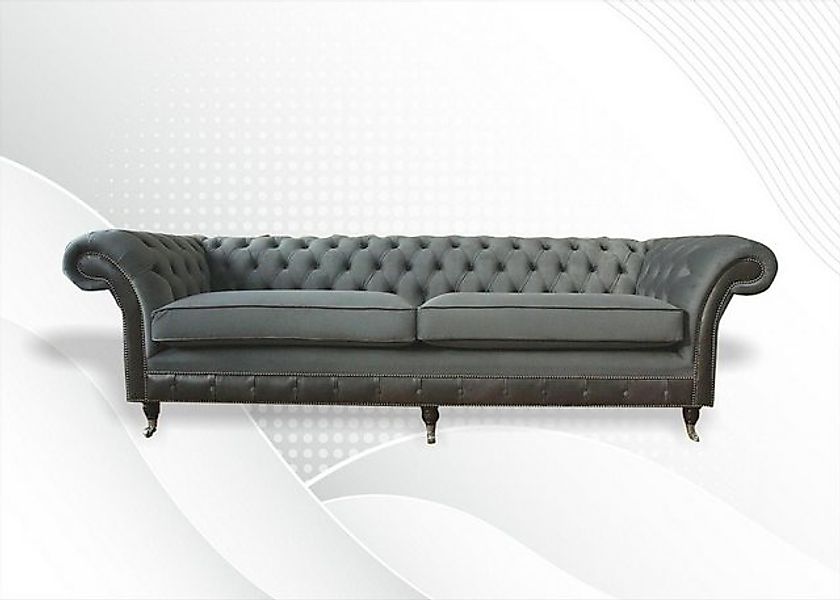 Xlmoebel Sofa Neue 4-Sitzer Ledercouch Chesterfield Original Polstermöbel S günstig online kaufen