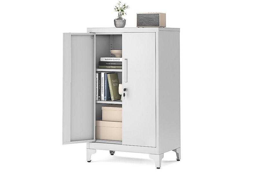 SONGMICS Aktenschrank Mehrzweckschrank, Büroschrank mit 2 Türen Schrank abs günstig online kaufen