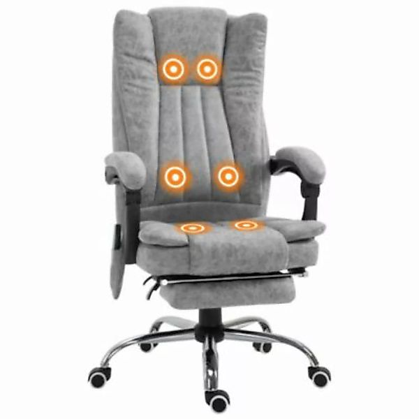 HOMCOM Bürostuhl mit Massage und Heizfunktion grau günstig online kaufen