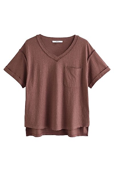 Next V-Shirt Legeres Oversize-T-Shirt mit V-Ausschnitt günstig online kaufen