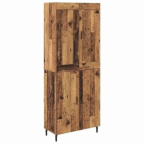 vidaXL Highboard 2-Tlg Altholz Engineered Wood und Glas 3415781 günstig online kaufen