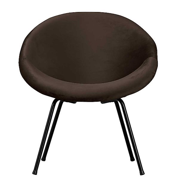 Wohnzimmer Sessel Retro in Anthrazit und Schwarz 75 cm breit günstig online kaufen