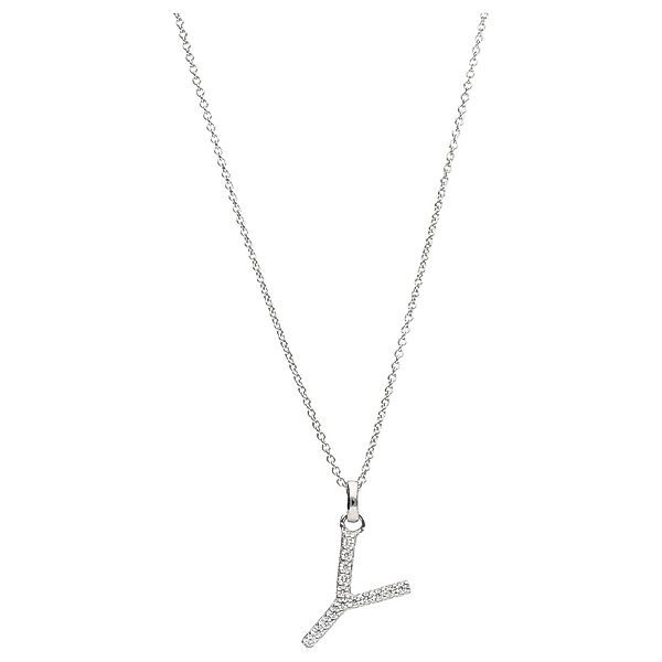 Smart Jewel Kette mit Anhänger "Buchstabe Y mit Zirkonia Steine, Silber 925 günstig online kaufen
