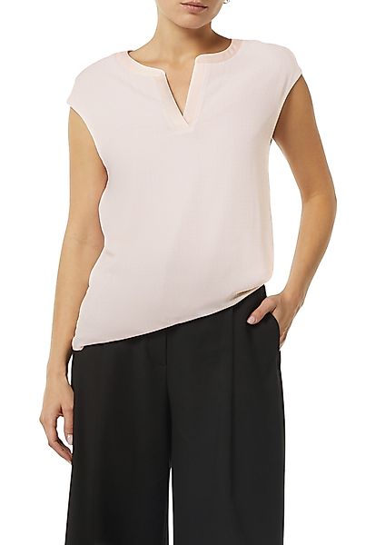 Comma T-Shirt mit Satinblende günstig online kaufen