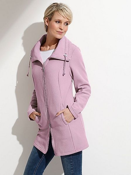 Sieh an! Fleecejacke Long-Fleecejacke Langarm günstig online kaufen