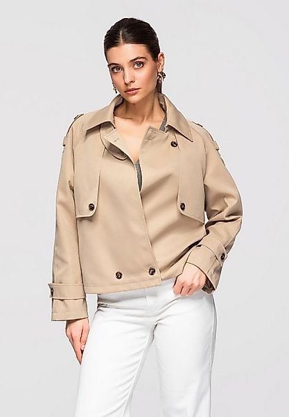 OMBRE Trenchcoat Kurze Damenjacke im modernen Trench-Stil günstig online kaufen