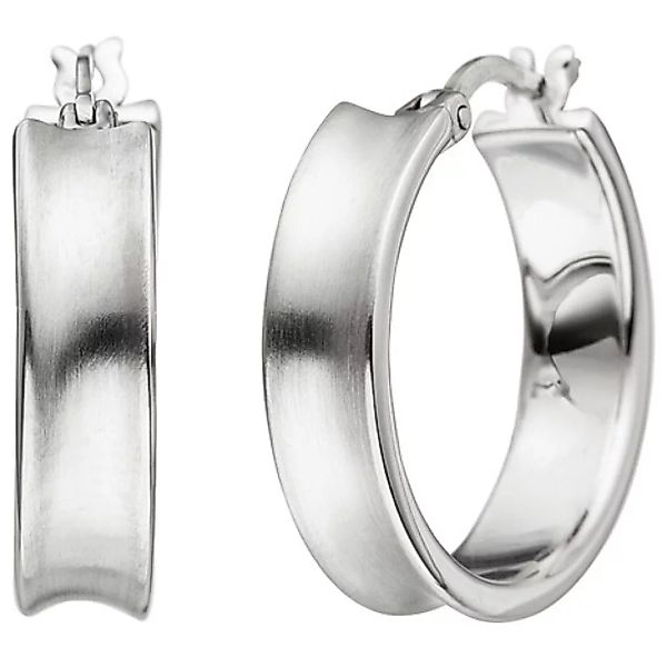 SIGO Creolen 925 Sterling Silber matt Ohrringe Silbercreolen Silberohrringe günstig online kaufen