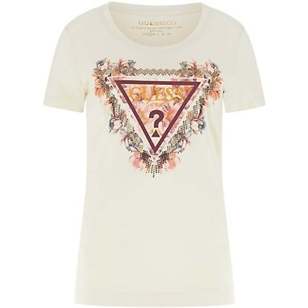 Guess  T-Shirt Ss Triangle Flowers Tee günstig online kaufen